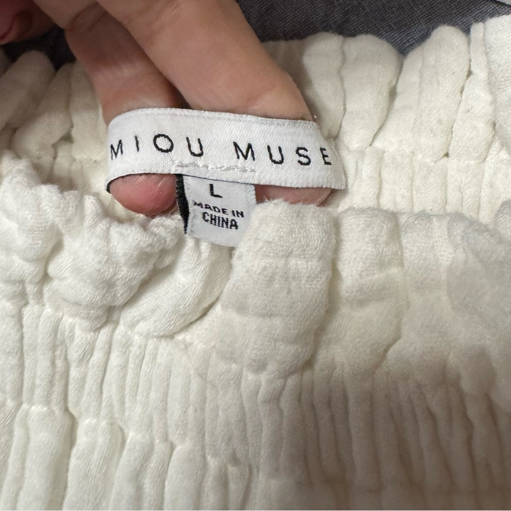 White Gauze Dress by Miou Muse